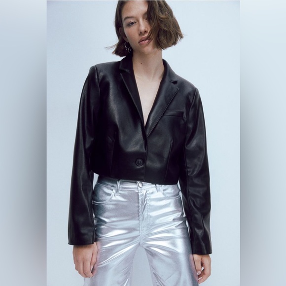 Cropped coated H&M jacket - never worn - Picture 1 of 7